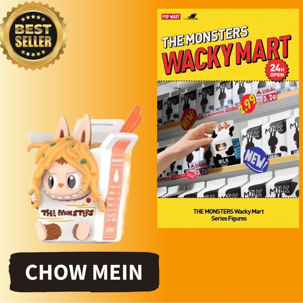 Authentic NIB Pop Mart Chow Mein Figure – Wacky Mart Series Collectible Toy